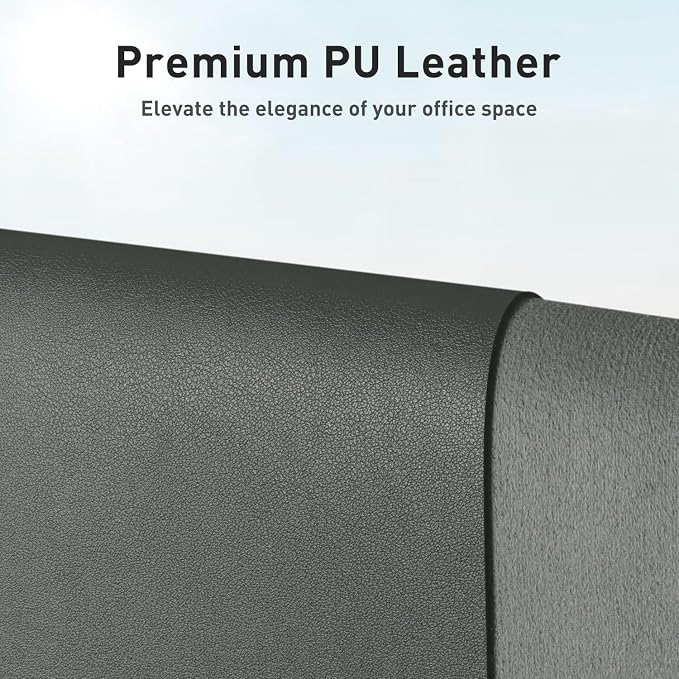 Aothia Leather Desk Pad Protector, Office Desk Mat, Large Mouse Pad, Non-Slip PU Leather Desk Blotter, Laptop Desk Pad, Waterproof Desk Writing Pad for Office and Home (48"x17", Jungle Green) - Image 2