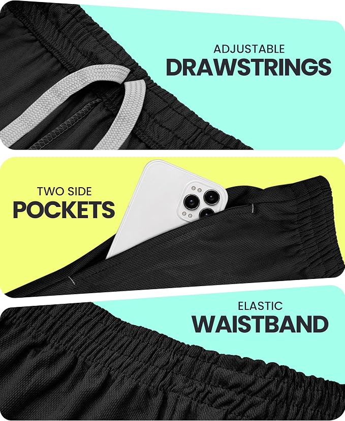 Quick Dry Knit Men's Athletic Shorts Loose-Fit Running Workout Gym Shorts - Image 5