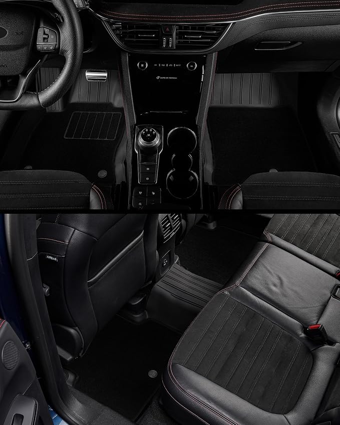 3W Floor Mats & Carpets (1st and 2nd Rows) Fit for Ford Bronco Sport 2021-2025 All Weather TPE Car Accessories Custom Fit Full Set Ford Bronco Sport Car Mats (Not for Bronco & Rubberized Floor) - Image 9