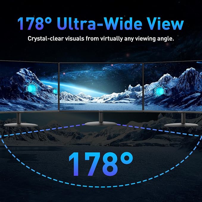 SANSUI 22 Inch 120Hz Monitor, FHD Computer Monitor 4000:1 Contrast Ratio with Adaptive Sync, HDR 100% sRGB, HDMI x 2, VESA Mount, Eye Care for Home/Office (ES-22X3AH, One HDMI Cable Included). - Image 8
