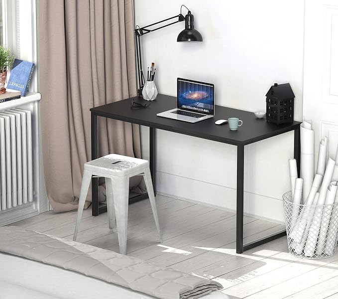 SHW Mission 40-Inch Home Office Computer Desk, Black - Image 2