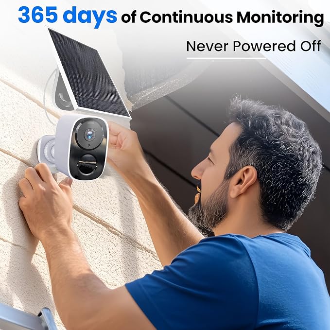 HITELLARCAM 2026 Upgraded 2K Security Cameras Wireless Outdoor with Solar Panels, Free Cloud Storage, AI Motion Detection Spotlight Siren Alarm Outdoor Camera Wireless, 2-Way Talk, IP66 Waterproof - Image 4