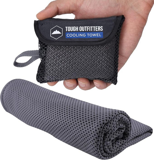 Tough Outdoors Cooling Towels for Neck Face - Neck Cooling Towel for Hot Weather Yoga Sports Golf Sweat - Instant Cold Towel by ToughOutdoors
