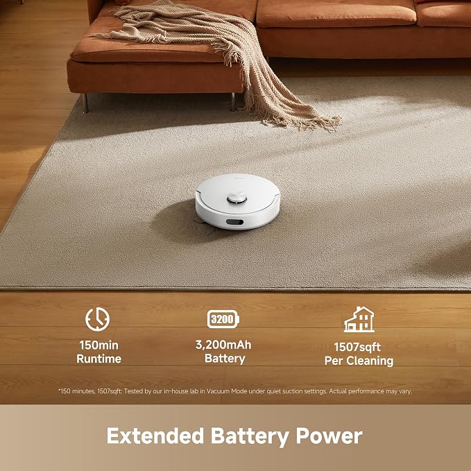 dreame D20 Air Plus Robot Vacuum and Mop, 20,000Pa Powerful Suction | 120-Day Self-Emptying with 4L Dust Bag, Anti-Tangling Tech, Edge-to-Corner Cleaning, Deep Carpet Cleaning, 360° Navigation - Image 10