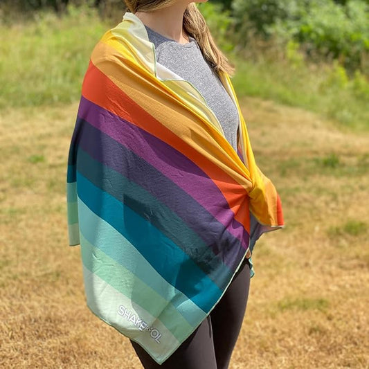 SHAKEitCOOL Large Cooling Shawl - Instant Heat Relief for Outdoor Events by SHAKEitCOOL