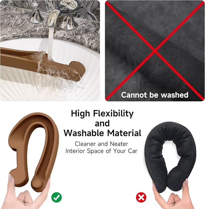 Car Seat Gap Filler Set of 2, 3IN1 Seat Side Gap Filler Plug with Storage Slot & Hook Function, Soft Foam Universal Fit Car SUV Truck Fill Gap Between Seats Console Organizer（Standard Mocha Brown） - Image 8