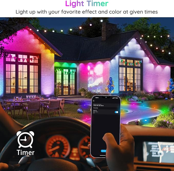 LED Deck Lights Kit, 30 Pack 1.77" Smart RGBW+IC Outdoor Lights | Low Voltage Recessed Deck & Step Lights | IP67 Waterproof Landscape Lighting for Stairs, Pool Deck & Garden | Works with Alexa/Google - Image 5