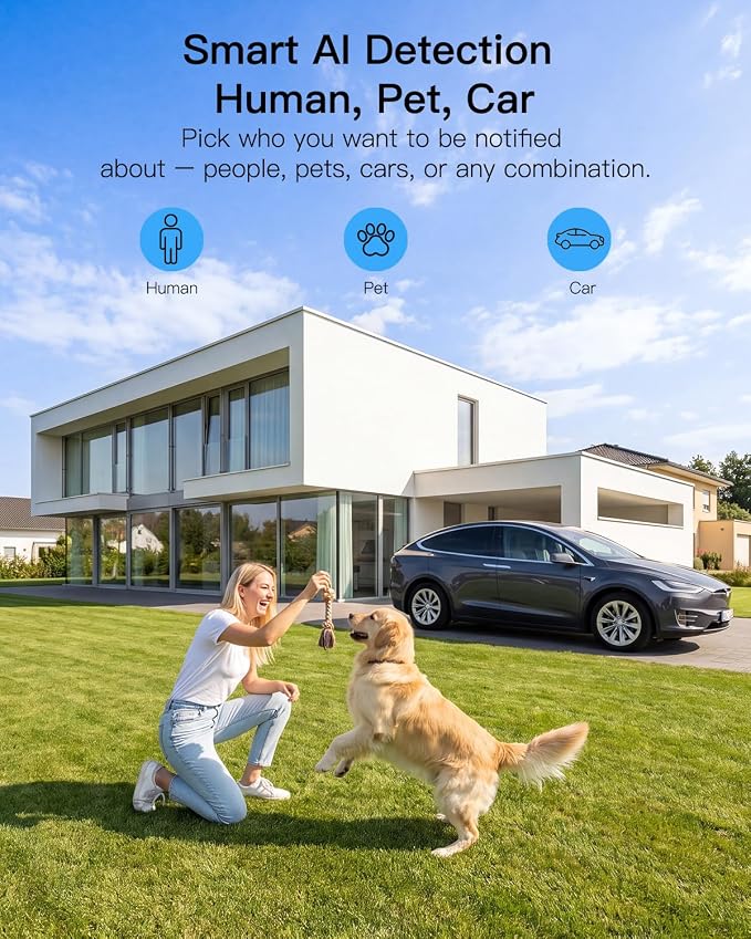 VIMTAG 2.5K 4MP Outdoor Security Camera, Pan/Tilt WiFi Home CCTV Camera, 360° View & Motion Tracking, Color Night Vision, 2-Way Audio, AI Detection Alarm, IP66, Cloud & SD Card Storage, Works w/Alexa - Image 9