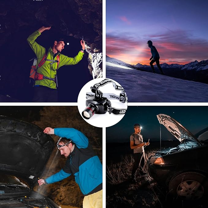 Car Emergency Kit with Battery Jumper Cables Headlamp Car Safety Kits | LIANXIN Roadside Emergency Kit Tow Straps, Art Knife, Gloves, Breakdowns Gifts for New Drivers and Teenagers - Image 5