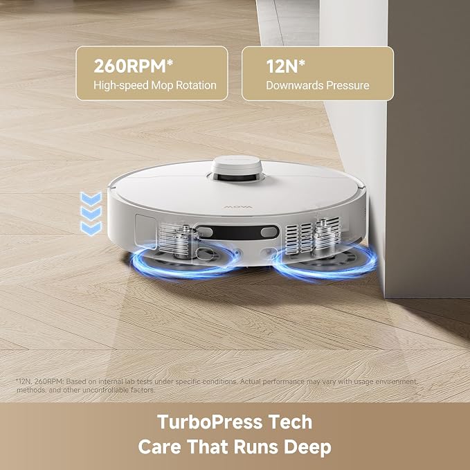Mova P10 Pro Ultra Gen 2 Robot Vacuum and Mop, 26,000Pa Suaction, 212°F Hot Water Auto Mop Washing, 1-Hour Hot Air Drying, Extenable Mop, All-in-One Dock, Triple Anti-Tangle System for Home - Image 5