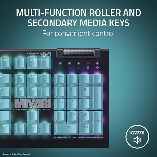 Razer BlackWidow V4 X Mechanical Gaming Keyboard, Zenless Zone Zero Edition | Green Switches Tactile & Clicky, 6 Macro Keys, Chroma RGB, Doubleshot ABS Keycaps, Sound Dampening & Stabilizers - Image 3