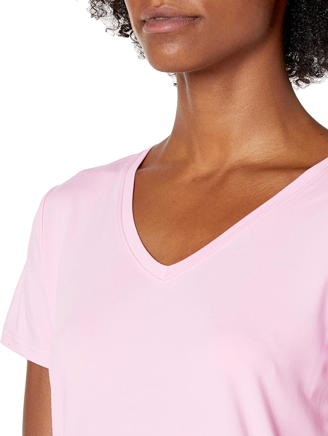 Amazon Essentials Women's Active Quick Dry Tech Stretch Short-Sleeve V-Neck T-Shirt (Available in Plus Size), Pack of 2 - Image 5