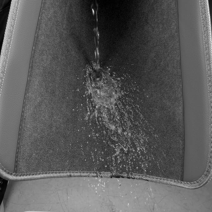 CAR PASS Waterproof Universal Fit Car Floor Mats, Car Mats Fit for SUV,Vans,sedans, Trucks,Set of 4pcs Car Carpet with Driver Heel Pad (All Gray) - Image 5