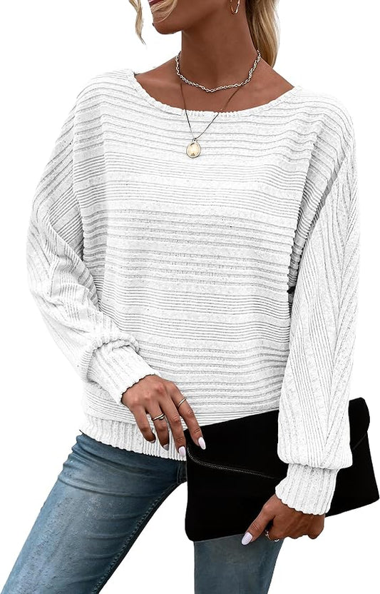 Womens Long Sleeve Shirts Crewneck Tunic Tops Pullover Sweaters Business Casual Blouses Fall Fashion 2026 by EffortlessChicRichinStory