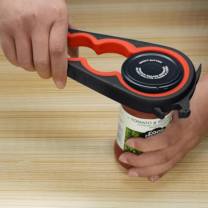 Jar Opener for Weak Hands, 5 in 1 Bottle Opener for Seniors with arthritis | Multifunctional Adjustable Lid Opener with Non-Slip Rubber Gripper Pad – Effortlessly Opens Jars, Bottles & Pop-Top Cans - Image 4