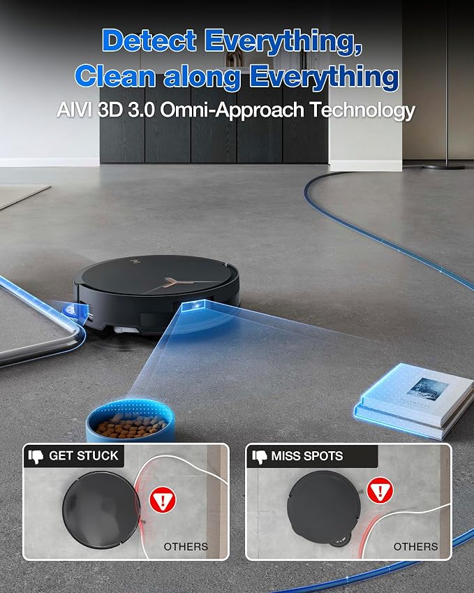 ECOVACS DEEBOT T50 MAX PRO Omni Robot Vacuum and Mop, 18,500Pa Suction, 18mm Auto-Lift, ZeroTangle &TruEdge 2.0, AIVI 3.0 Obstacle Avoidance, Auto Hot Water Mop Wash/Dry/Refill, Self-Emptying - Image 7