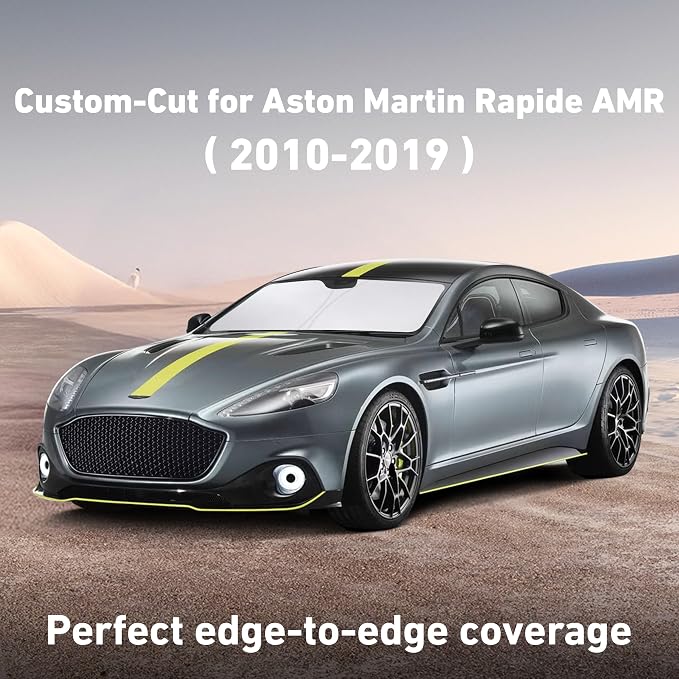 Econour Windshield Sunshade for Aston Martin Rapide, Rapide AMR 2010-2017, 2018, 2019 Sun Visor for Front Window Sun Shade Cover, UV Blocker & Protector, Car Accessories - Image 2