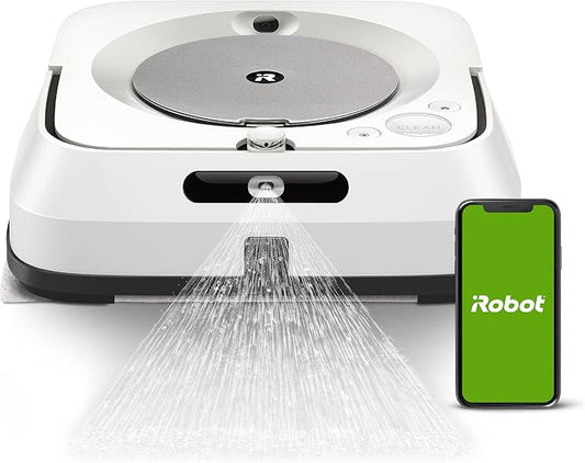 iRobot Braava Jet M6 (6110) Ultimate Robot Mop- Wi-Fi Connected, Precision Jet Spray, Smart Mapping, Works with Alexa, Ideal for Multiple Rooms, Recharges and Resumes, White by Unknown