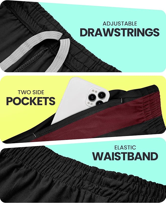 Quick Dry Knit Men's Athletic Shorts Loose-Fit Running Workout Gym Shorts - Image 4