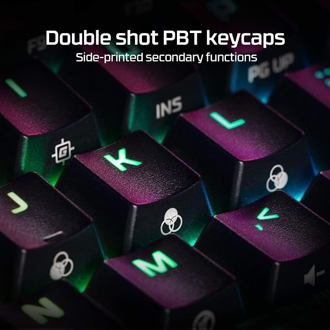 HyperX Alloy Origins 60 - Mechanical Gaming Keyboard, Ultra Compact 60% Form Factor, Double Shot PBT Keycaps, RGB LED Backlit, NGENUITY Software Compatible - Linear HyperX Red Switch,Black - Image 5