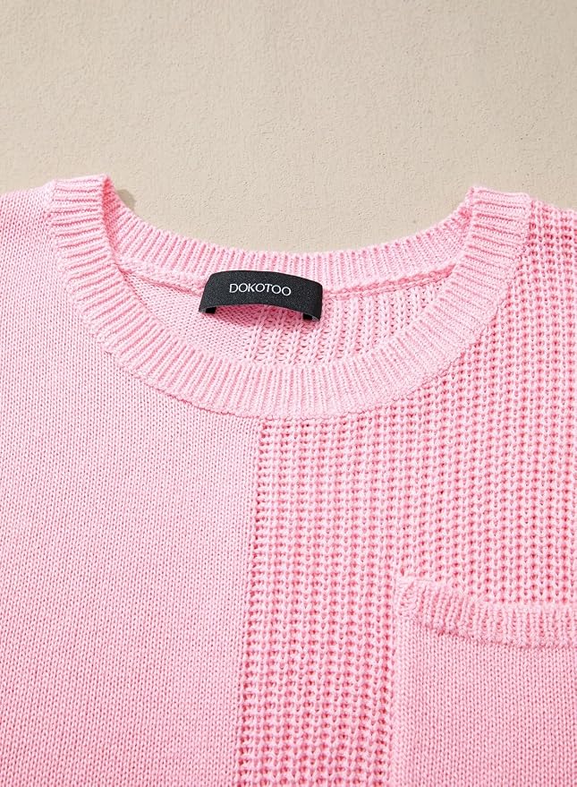 Dokotoo Summer Knit Tops for Women Sleeveless Crewneck T Shirts Casual Lightweight Sweater Blouses Shirts - Image 6