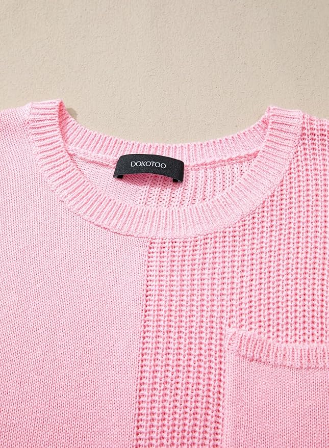 Dokotoo Summer Knit Tops for Women Sleeveless Crewneck T Shirts Casual Lightweight Sweater Blouses Shirts - Image 6