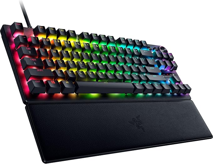 Razer Huntsman V3 Pro TKL Esports Gaming Keyboard, Black | Analog Optical Switches, Snap Tap, Rapid Trigger, Adjustable Actuation, Media Keys & Dial, Doubleshot PBT Keycaps, Wrist Rest - Image 12