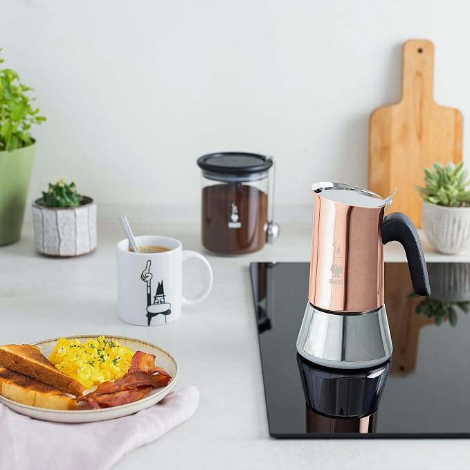 Bialetti - New Venus Induction, Stovetop Coffee Maker, Suitable for all Types of Hobs, 18/10 Steel, 4 Cups (5.7 Oz), Aluminum, Copper - Image 3
