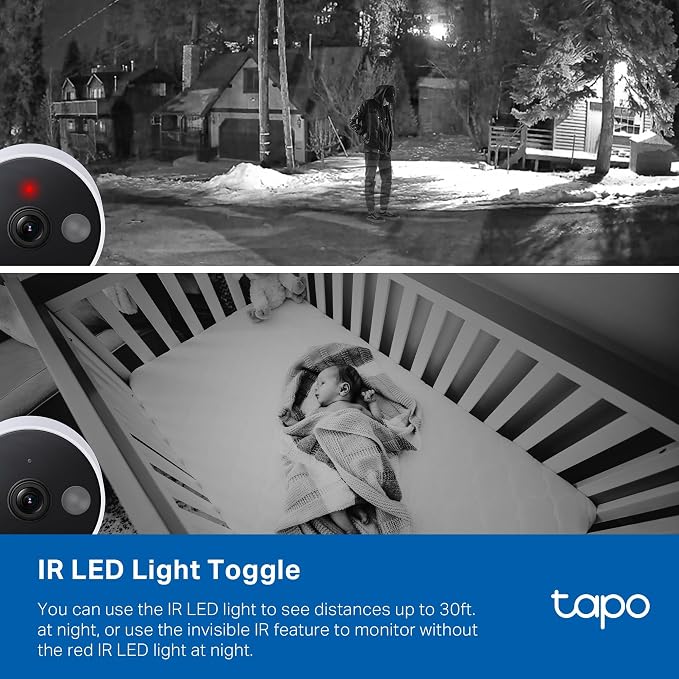 Tapo 2K+ Indoor/Outdoor Wired Security Camera - 2024 PCMag Editors' Choice, Person/Pet/Vehicle Detection, Baby Monitoring, Color Night Vision, Subscription-Free Local Storage or Optional Cloud, C120 - Image 7
