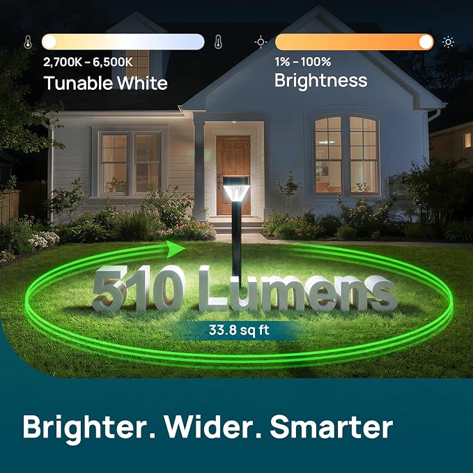 Linkind Smart Low-Voltage Path Lights SP6LV, 510LM Multi-Zone Outdoor Pathway Lights AC/DC 12-24V, App & Voice Controlled Color-Changing Landscape Lighting for Garden, Walkway, Driveway, 4 Pack - Image 3