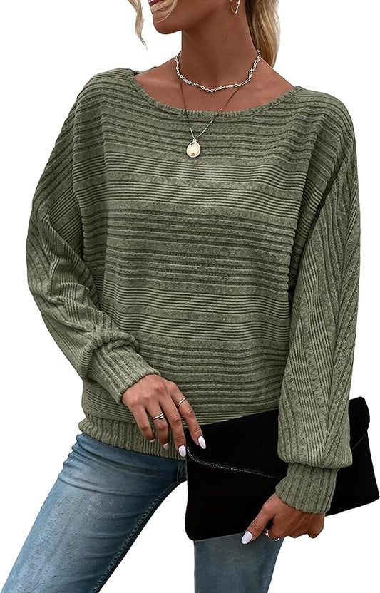 Womens Long Sleeve Shirts Crewneck Tunic Tops Pullover Sweaters Business Casual Blouses Fall Fashion 2026 by EffortlessChicRichinStory