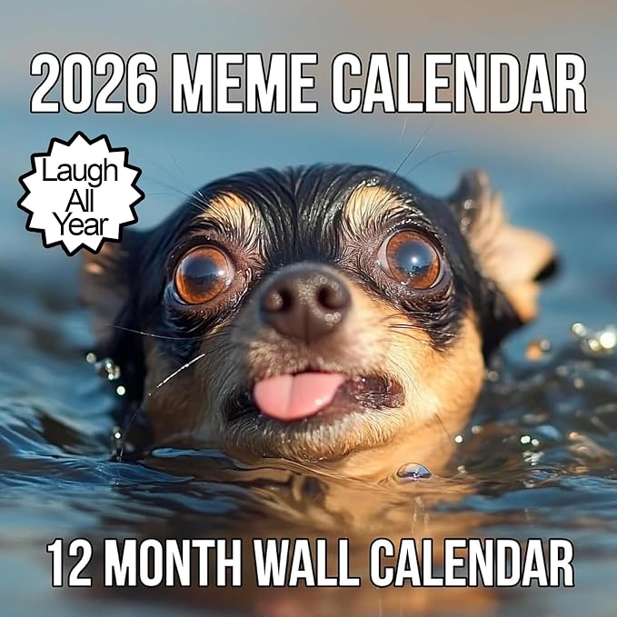 2026 Memes Wall Calendar | 12 Months of Hillarious Memes/Jokes to Keep You Laughing All Year, Funny White Elephant Gift For Him or Her, Give Them Something That Will Make Them Smile by EternaGoods