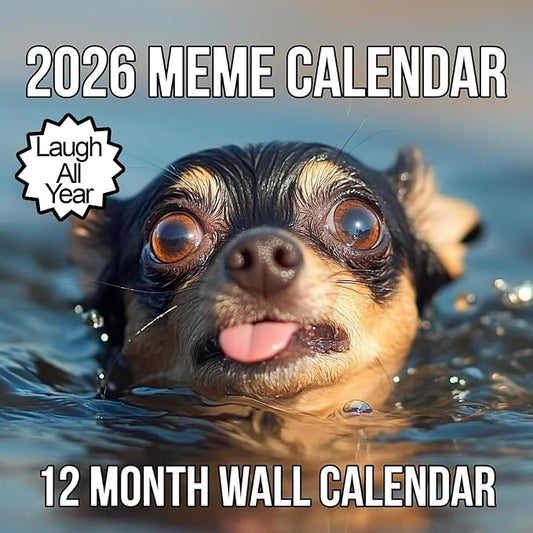 2026 Memes Wall Calendar | 12 Months of Hillarious Memes/Jokes to Keep You Laughing All Year, Funny White Elephant Gift For Him or Her, Give Them Something That Will Make Them Smile by EternaGoods