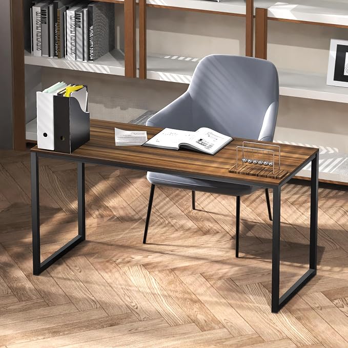 SHW Mission 32-Inch Home Office Computer Desk, Walnut - Image 8