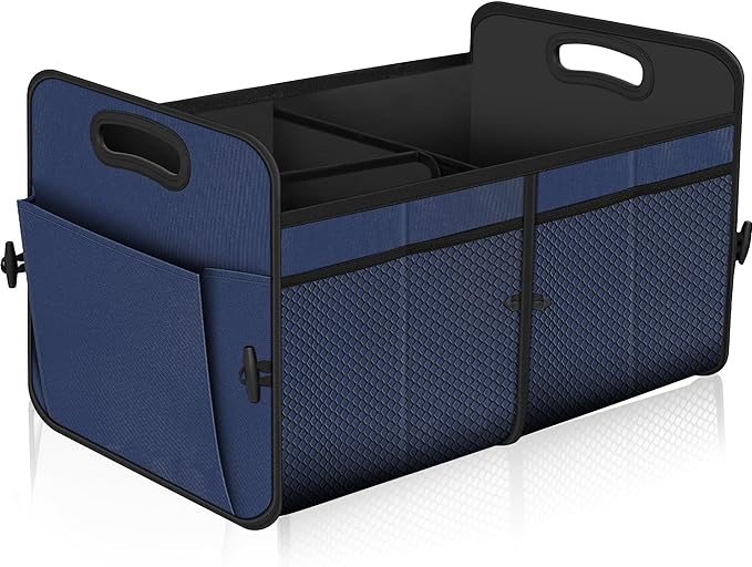 Femuar Car Trunk Organizer,Car Storage Organizer with 72L Large Capacity Waterproof Collapsible and 11 Pockets,Trunk Organizer for Car Suv/Jeep/Sedan, Large Size,Blue by GuangzhouTailinTechnologyCo