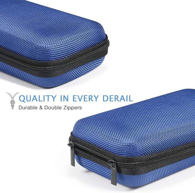 Portable Protection Hard EVA Case for External Battery, Cell Phone, GPS, Hard Drive, USB/Charging Cable, Small Carrying Bag Mesh Inner Pocket, Zipper Enclosure, Universal Travel Pouch Bag - Image 5