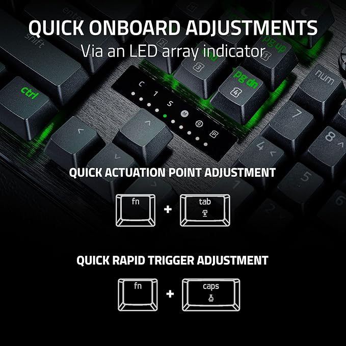 Razer Huntsman V3 Pro Esports Gaming Keyboard, Black | Analog Optical Switches, Snap Tap, Rapid Trigger, Adjustable Actuation, Media Keys & Dial, Doubleshot PBT Keycaps, Wrist Rest - Image 6