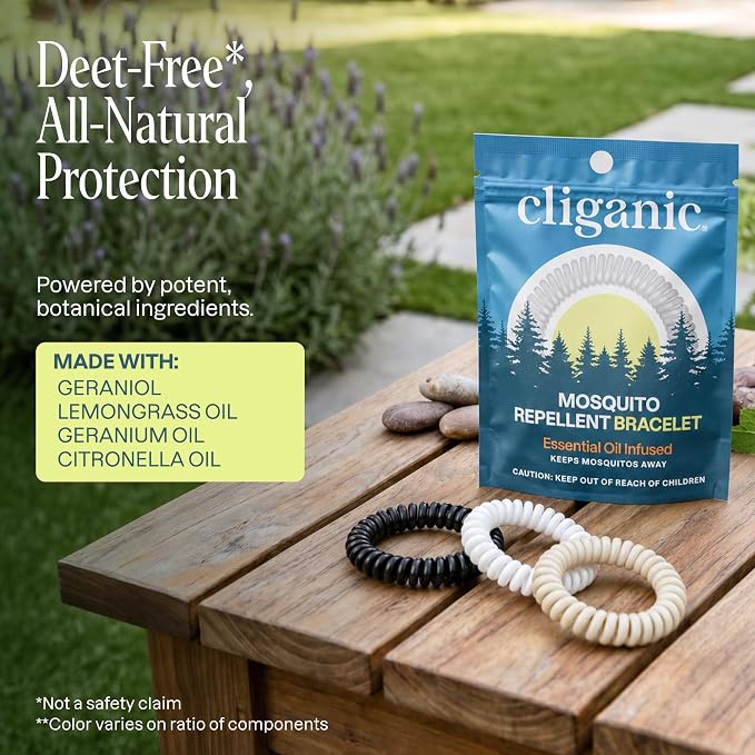 Cliganic 10 Pack Mosquito Repellent Bracelets for Adults & Kids (Neutral Colors) - Natural DEET-Free Bands, Individually Wrapped - Image 6