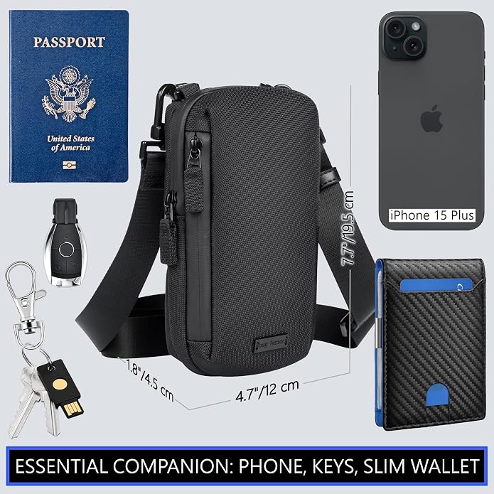 Cell Phone Crossbody Sling Bag EDC – RFID Small Shoulder Bag with Urban Tech Aesthetic - Image 3