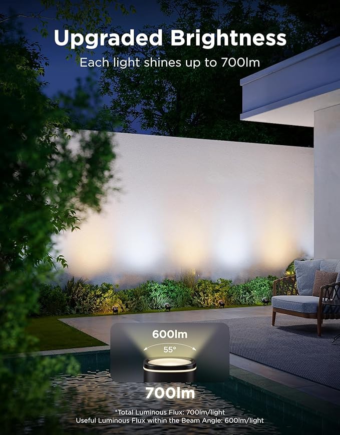 Govee Outdoor Spot Lights 2, IP67 Waterproof Spotlights, RGBWIC, 2 Pack | Landscape Lights Work with Matter, Alexa, and Google Assistant, Color Changing Ourdoor Light for Patio, Yard, Garden - Image 4