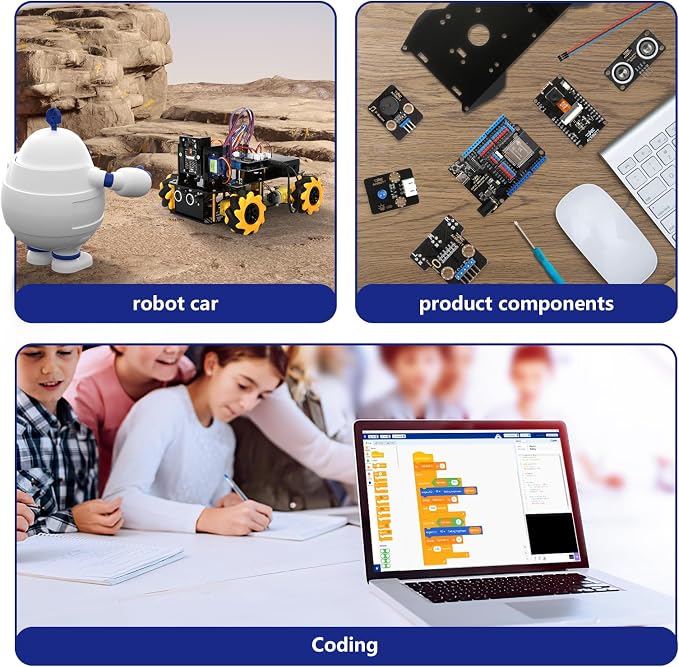 ACEBOTT Robot Kit with 3MP Camera, Robotics for Kids Ages 8–12 12-16 Compatible with Arduino & Scratch, App & Remote Control, STEM Toys Coding Robot Kit, Gift for Kids, Teens and Adults - Image 8