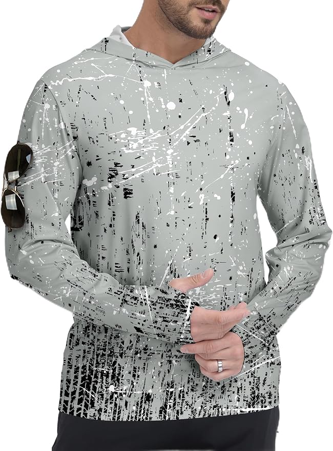 ZITY Men's Sun Protection Shirts Long Sleeve Rash Guard Hoodie UV UPF 50+ Fishing Running Athletic Sweatshirts by ZITY