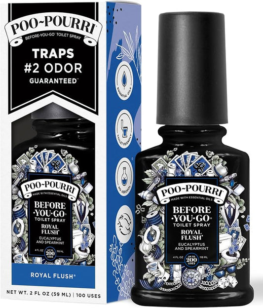 Poo-Pourri Before-You-Go Toilet Spray, Royal Flush, 2 Fl Oz - Eucalyptus and Spearmint by Unknown