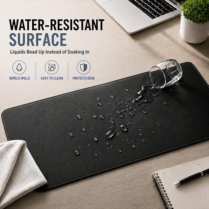 KTRIO Large Gaming Mouse Pad Desk Mat for Gamer, 31.5" x 11.8", Black, XL | Extended Size Design, Superior Micro-Weave Cloth, Non-Slip Rubber Base, Durable Stitched Edges, Water-Resistant Coating - Image 7