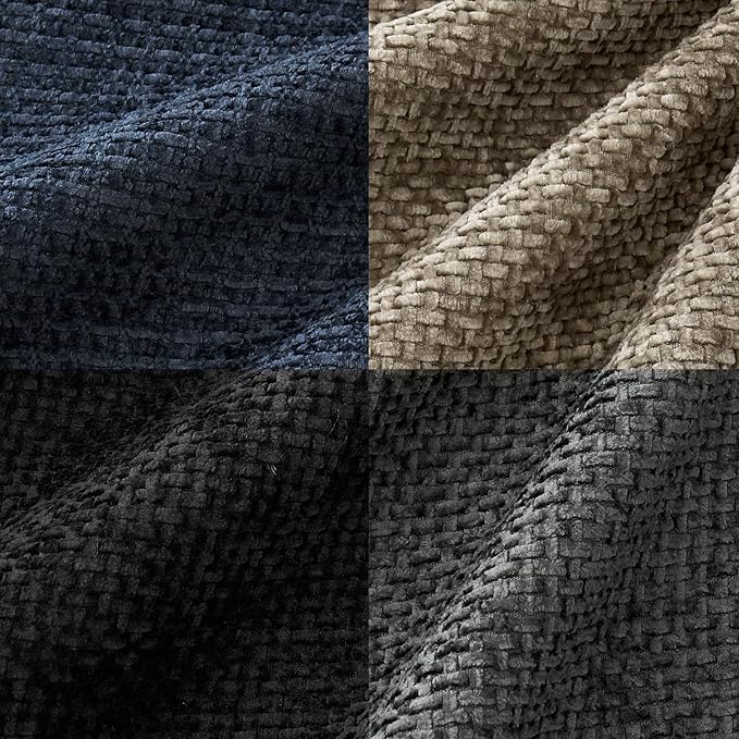 MIULEE Pack of 4 Couch Throw Pillow Covers 18x18 Inch Neutral Navy/Grey Soft Decorative Chenille Pillow Covers Farmhouse Accent Cushion Covers for Boho Home Decor Sofa Bedroom Living Room - Image 2