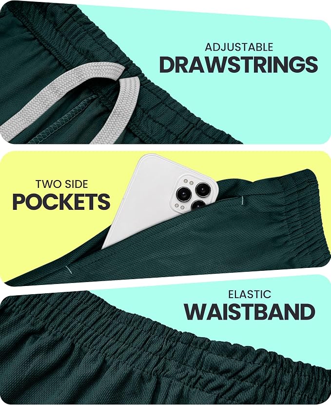 Quick Dry Knit Men's Athletic Shorts Loose-Fit Running Workout Gym Shorts - Image 4