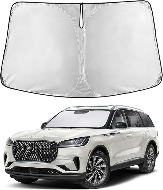 EcoNour Windshield Sunshade Compatible for Lincoln Aviator 2020-2024 2025 2026, Sun Visor for Front Windshield & Window Sun Shade Cover, UV Heat Blocker & Protector, Car Accessories by EcoNour