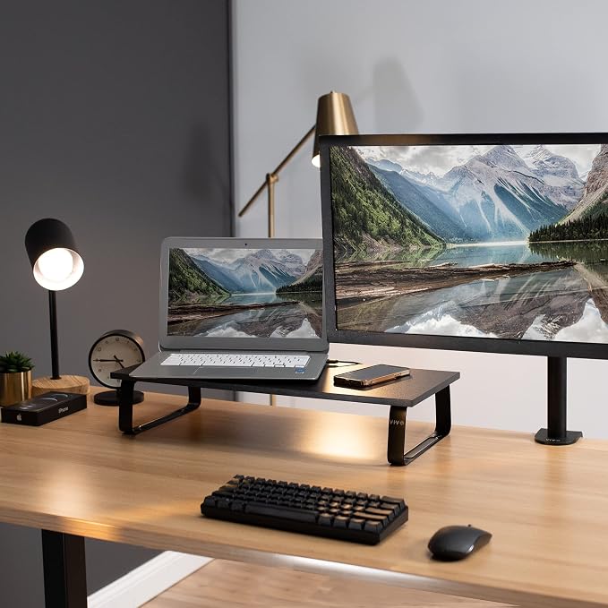 VIVO Monitor and Laptop Stand, 24 inch Desktop Riser, Black, STAND-V000D - Image 9