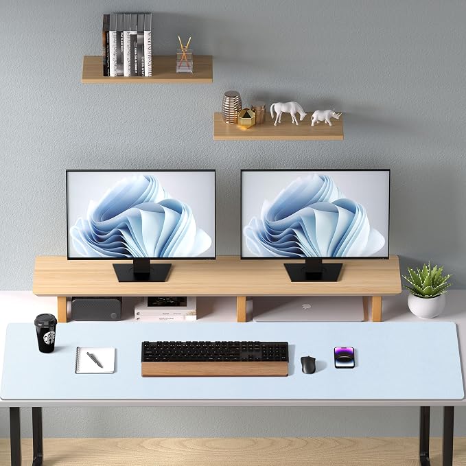 Aothia Faux Leather Desk Mat – Large Mouse Pad, Non-Slip PU Leather Blotter, Waterproof Writing Surface for Office and Home (Baby Blue, 47.2" x 23.6") - Image 9