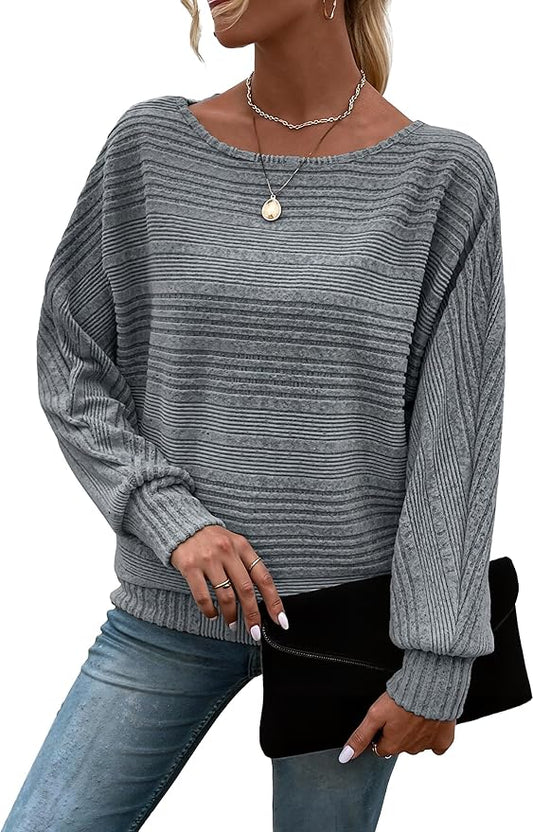 Womens Long Sleeve Shirts Crewneck Tunic Tops Pullover Sweaters Business Casual Blouses Fall Fashion 2026 by EffortlessChicRichinStory